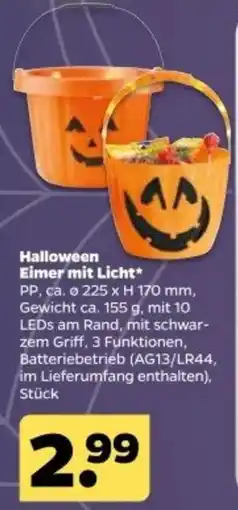Netto Halloween Eimer mit Licht* Angebot