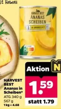 Netto HARVEST BEST Ananas in Scheiben Angebot