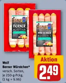 REWE Wolf Berner Würstchen Angebot