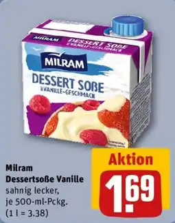 REWE Milram Dessertsoße Vanille Angebot
