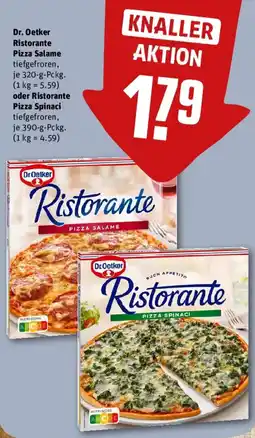 REWE Dr. Oetker Ristorante Pizza Salame oder Ristorante Pizza Spinaci Angebot