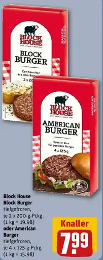 REWE Block House Block Burger oder American Burger Angebot