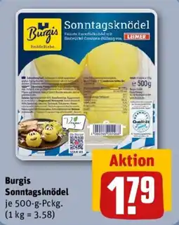 REWE Burgis Sonntagsknödel Angebot