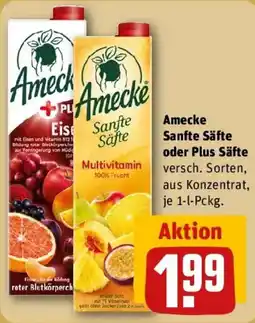 REWE Amecke Sanfte Säfte oder Plus Säfte Angebot