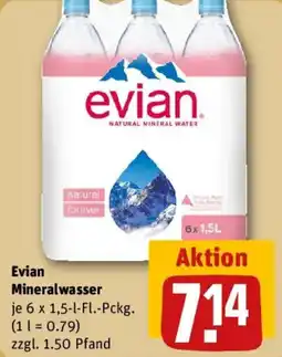 REWE Evian Mineralwasser Angebot