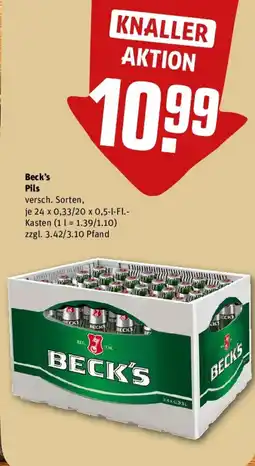REWE Beck's Pils Angebot