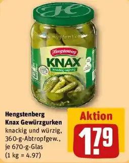 REWE Hengstenberg Knax Gewürzgurken Angebot