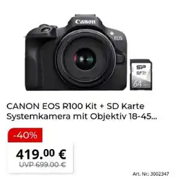 MediaMarkt CANON EOS R100 Kit + SD Karte Angebot
