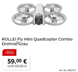 MediaMarkt ROLLEI Fly Mini Quadcopter Combo Drohne, Grau Angebot