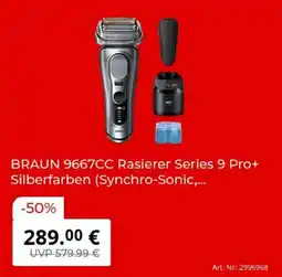 MediaMarkt BRAUN 9667CC Rasierer Series 9 Pro+ Silberfarben Angebot