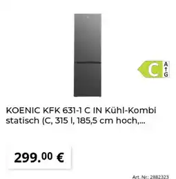 MediaMarkt KOENIC KFK 631-1 C IN Kühl-Kombi statisch Angebot
