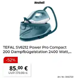 MediaMarkt TEFAL SV6212 Power Pro Compact 200 Dampfbügelstation Angebot