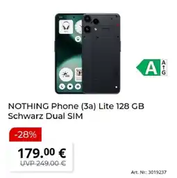 MediaMarkt NOTHING Phone (3a) Lite 128 GB Schwarz Dual SIM Angebot
