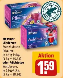 REWE Messmer Ländertee oder Früchtetee Angebot