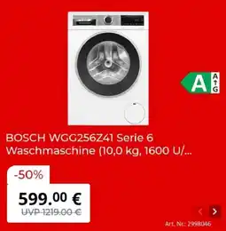 MediaMarkt BOSCH WGG256Z41 Serie 6 Waschmaschine Angebot