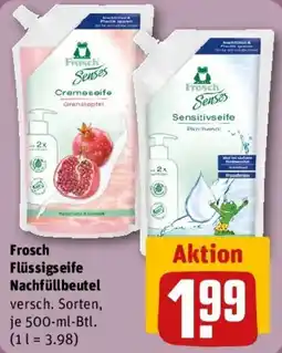 REWE Frosch Flüssigseife Nachfüllbeutel Angebot