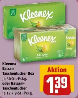 REWE Kleenex Balsam Taschentücher Box oder Balsam-Taschentücher Angebot