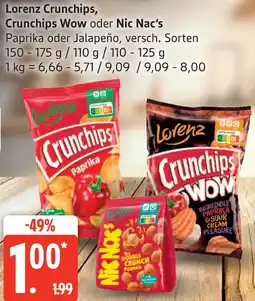 Edeka Lorenz Crunchips, Crunchips Wow oder Nic Nac's Angebot