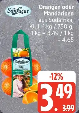 Edeka SanLucar Orangen oder Mandarinen Angebot