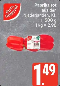 Edeka GUT& GÜNSTIG Paprika rot Angebot