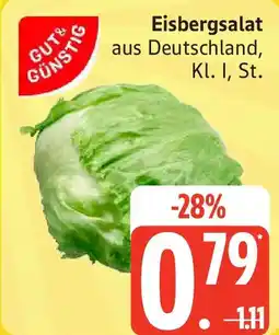 Edeka GUT& GÜNSTIG Eisbergsalat Angebot