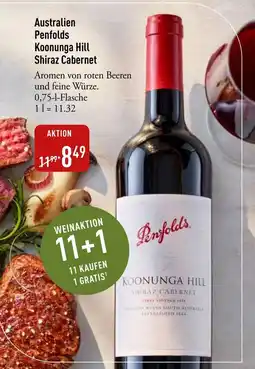 Galeria Markthalle Penfolds Koonunga Hill Shiraz Cabernet Angebot