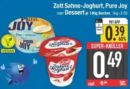 E-Center Zott Sahne-Joghurt, Pure Joy oder Dessert Angebot