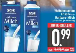 E-Center Weihenstephan Frische oder Haltbare Milch Angebot