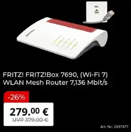 MediaMarkt FRITZ!Box 7690, (Wi-Fi 7) WLAN Mesh Router 7,136 Mbit/s Angebot