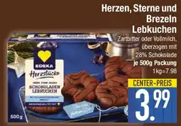 E-Center EDEKA Herzen, Sterne und Brezeln Lebkuchen Angebot