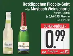 E-Center Rotkäppchen Piccolo-Sekt oder Maybach Weinschorle Angebot