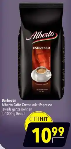 CITTI Markt Darboven Alberto Caffè Crema oder Espresso Angebot