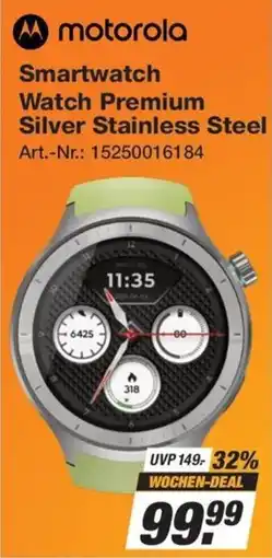 Expert Technomarkt motorola Smartwatch Watch Premium Silver Stainless Steel Angebot