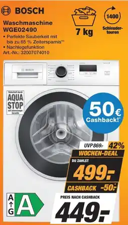Expert Technomarkt BOSCH Waschmaschine WGE02490 Angebot