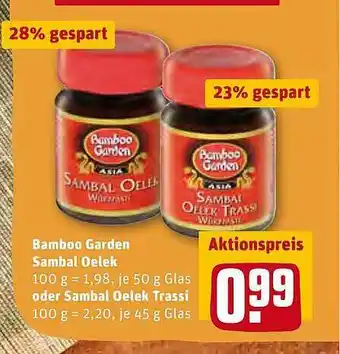 REWE Bamboo Garden Sambal Oelek Oder Trassi Angebot