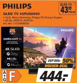 Expert Technomarkt PHILIPS QLED TV 43PUS8600 Angebot