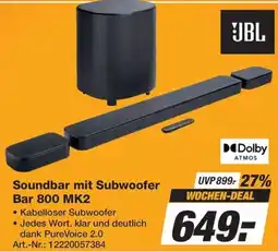 Expert Technomarkt JBL Soundbar mit Subwoofer Bar 800 MK2 Angebot