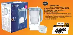 Expert Technomarkt BRITA Wasserfilter Glas Wasserfilter-Kanne hellblau Angebot