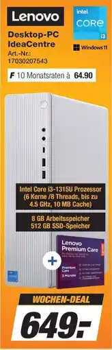 Expert Technomarkt Lenovo Desktop-PC IdeaCentre Angebot