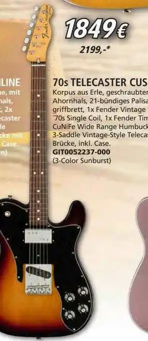 Music Store 70s Telecaster Cus Angebot