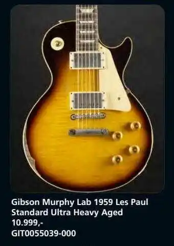 Music Store Gibson Murphy Lab 1959 Les Paul Standard Ultra Heavy Aged Angebot