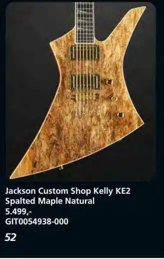 Music Store Jackson Custom Shop Kelly Ke2 Spalted Maple Natural Angebot