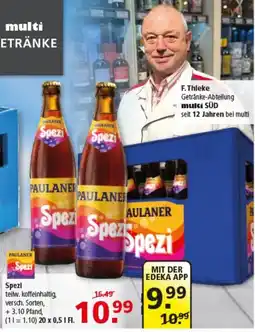 Multi Markt PAULANER Spezi Angebot