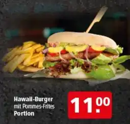 Multi Markt Hawaii-Burger mit Pommes-Frites Portion Angebot