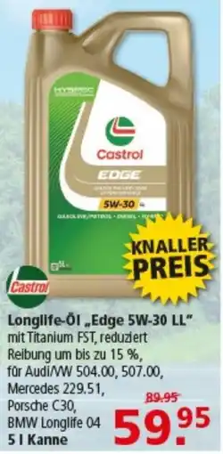 Multi Markt Castrol Longlife-Öl Edge 5W-30 LL Angebot