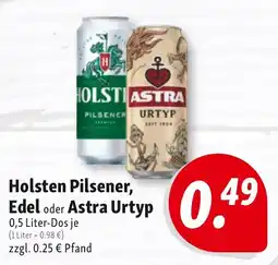 Nah & Frisch Holsten Pilsener, Edel oder Astra Urtyp Angebot