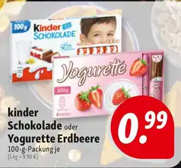 Nah & Frisch Kinder Schokolade oder Yogurette Erdbeere Angebot
