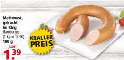 Multi Markt Mettwurst, gekocht im Ring Hamburger Angebot