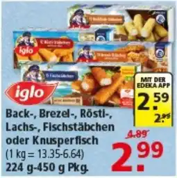 Multi Markt iglo Back-, Brezel-, Rösti-, Lachs-, Fischstäbchen oder Knusperfisch Angebot