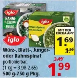 Multi Markt iglo Würz-, Blatt-, Junger- oder Rahmspinat Angebot